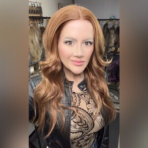 Tiffany - 22 inch long loose Utah curl with 13x4 free parting space.